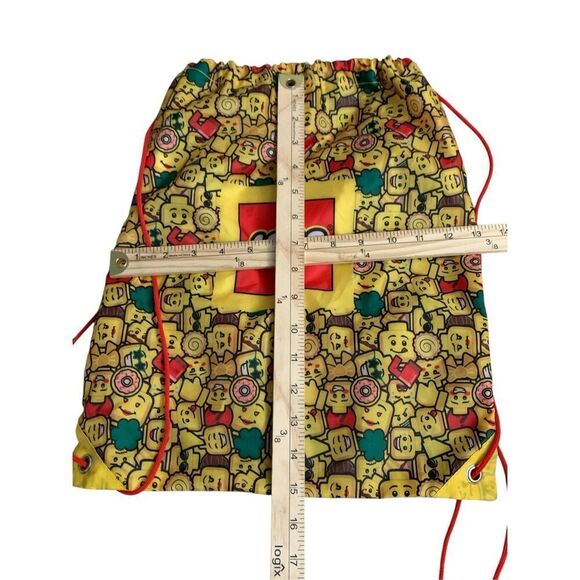 Nice LEGO Drawstring Minifigures Print Storage Backpack Bag Size: 16.5" X 14" L- - Picture 7 of 7